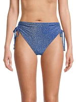 Shimmer Ruched Bikini Bottom