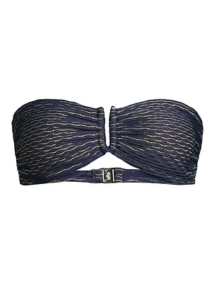 Verone Textured Waves Bandeau Bikini Top