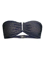 Verone Textured Waves Bandeau Bikini Top