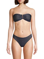 Verone Textured Waves Bandeau Bikini Top