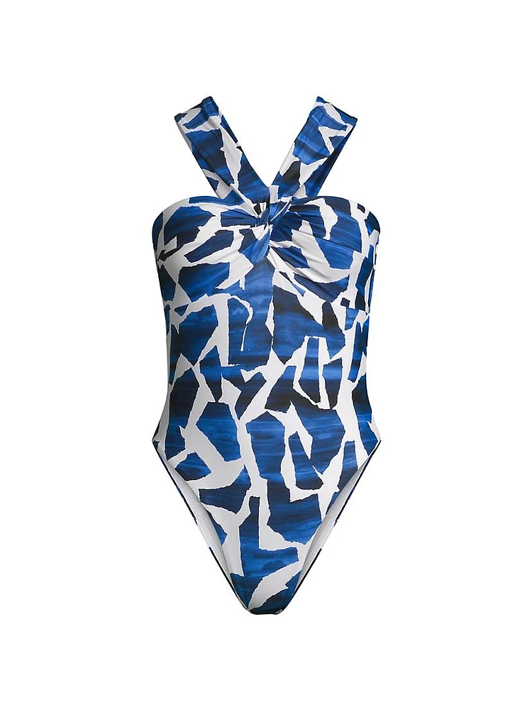 Resort Betsy Ocean Puzzle One-Piece Swimsuit