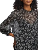 Nelly Floral Silk Chiffon Top