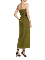 Yara Strapless Midi-Dress