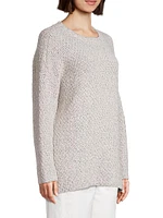 Organic Cotton-Knit Crewneck Sweater