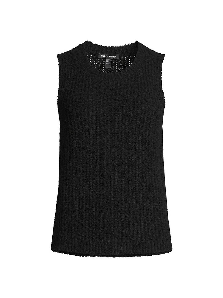 Sleeveless Cotton-Blend Sweater