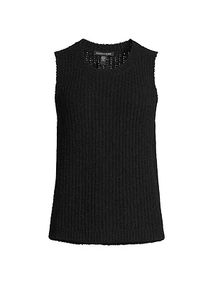 Sleeveless Cotton-Blend Sweater