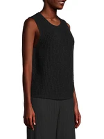 Sleeveless Cotton-Blend Sweater