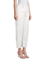 Lantern Stretch Cotton Straight-Leg Pants