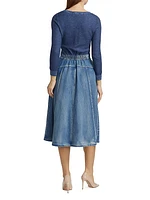 Maxwell Denim Midi-Dress