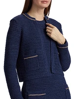 Maeve Chain-Trimmed Knit Jacket