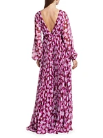 Melanie Floral Chiffon Maxi Dress