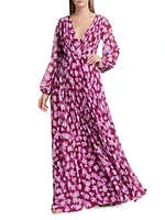 Melanie Floral Chiffon Maxi Dress