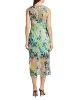 Nora Floral Lace Midi-Dress