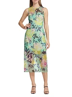 Nora Floral Lace Midi-Dress