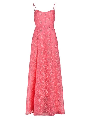 Linda Floral Lace Gown