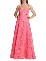 Linda Floral Lace Gown