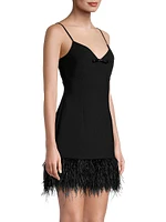 Cora Feather-Trim Minidress