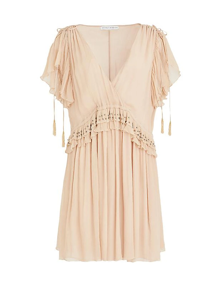 Cher Tassel Georgette Dress