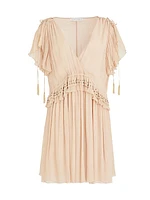 Cher Tassel Georgette Dress