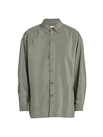 Twisted Silk-Blend Button-Front Shirt