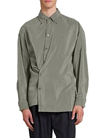 Twisted Silk-Blend Button-Front Shirt