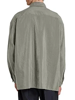 Twisted Silk-Blend Button-Front Shirt