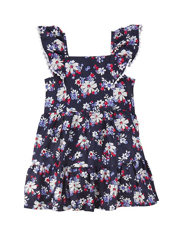 Baby Girl's, Little Girl's & Girl's Floral Puff-Sleeve Dress