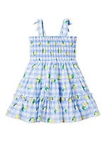 Baby Girl's Little Girl's & Girl's Lemon Gingham Smocked Sundress