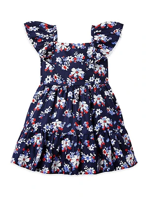 Little Girl's & Girl's Puff Sleeve Ponte Dress