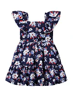 Little Girl's & Girl's Puff Sleeve Ponte Dress