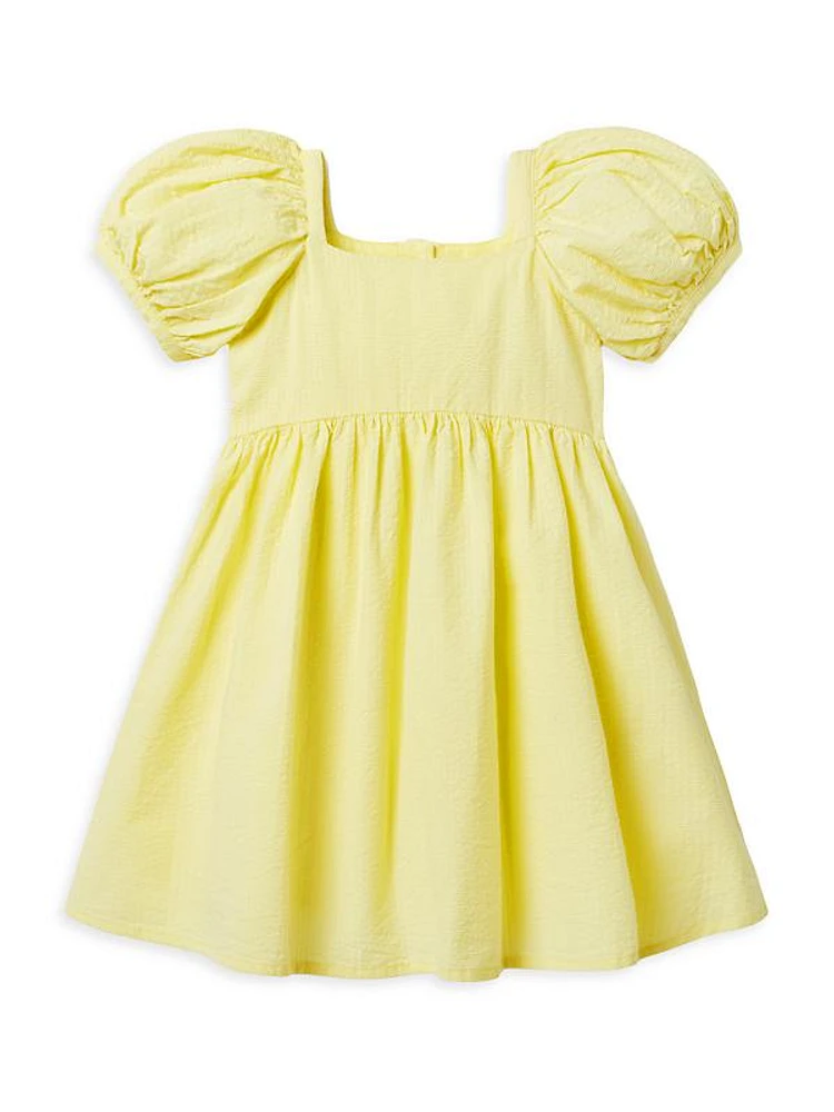 Baby Girl's, Little Girl's & Girl's Puff-Sleeve Seersucker Dress