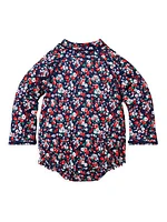 Baby's Floral Rash Guard Swimsuit