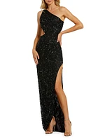 Cut-Out Embellished Gown