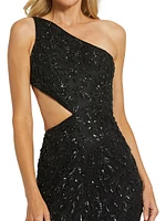 Cut-Out Embellished Gown