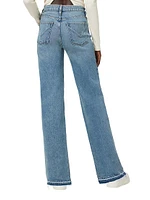 Rosie Wide-Leg Released-Hem Jeans