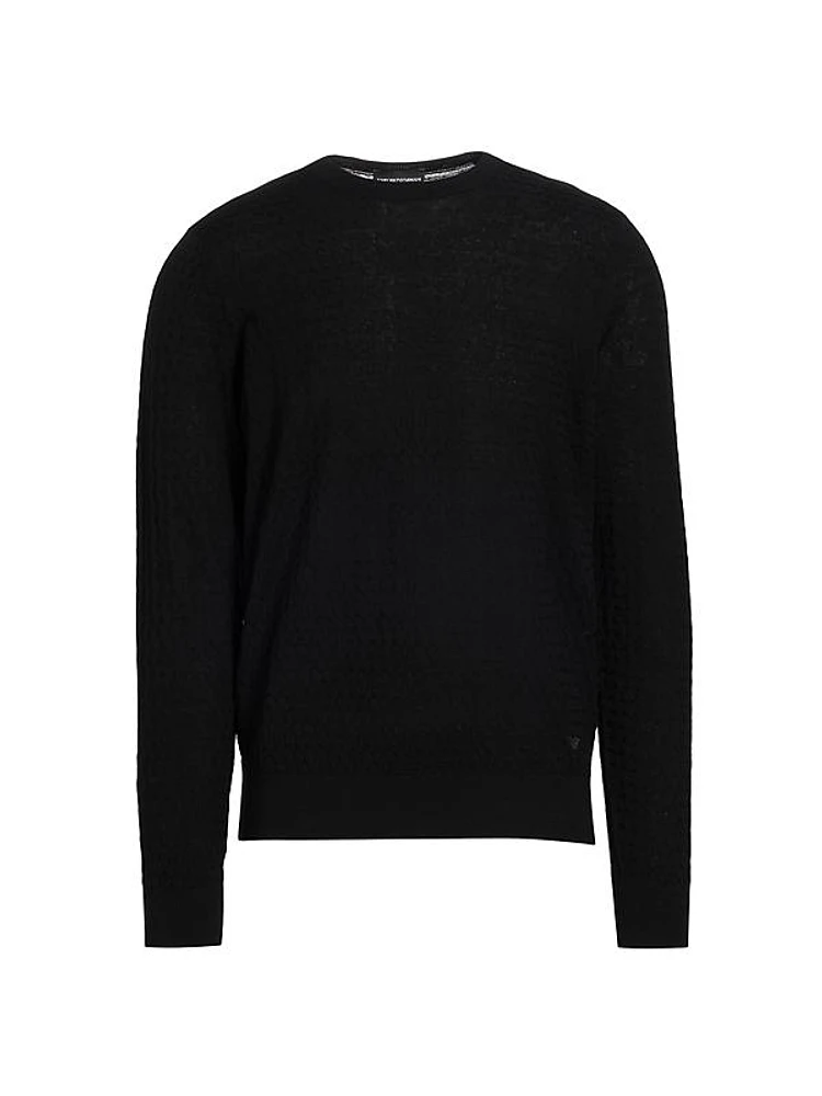 Cable-knit Wool-Blend Crewneck Sweater