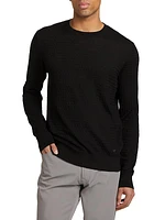 Cable-knit Wool-Blend Crewneck Sweater