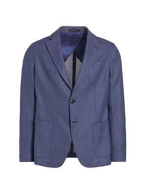 Virgin Wool Single-Breasted Sport Coat