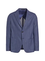 Virgin Wool Single-Breasted Sport Coat