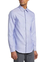 Geometric Cotton Button-Front Shirt