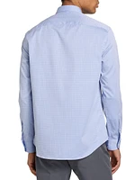 Checked Seersucker Cotton Button-Front Shirt