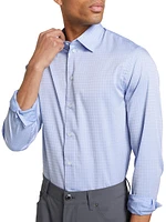 Checked Seersucker Cotton Button-Front Shirt