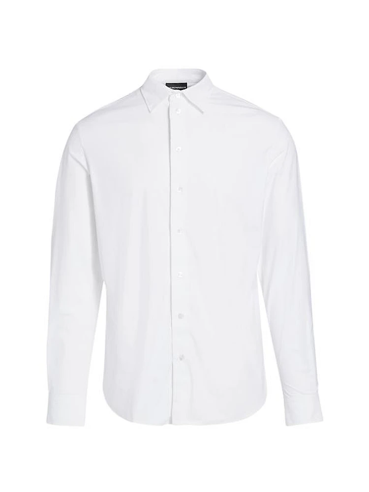 Stretch Button-Front Shirt