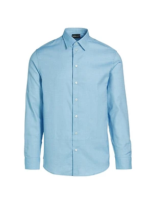 Dot Cotton-Blend Sport Shirt