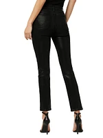 Barbara Coated Straight-Leg Jeans