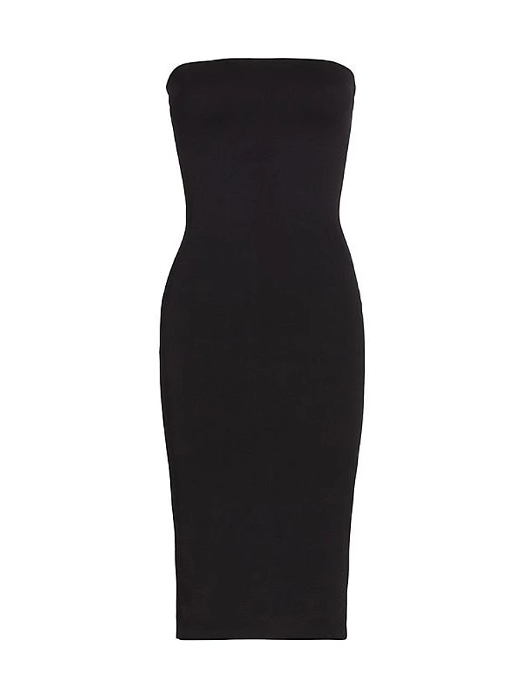 Strapless Pencil Midi-Dress