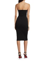 Strapless Pencil Midi-Dress