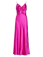 Luciole Silk Bow Maxi Dress