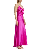 Luciole Silk Bow Maxi Dress