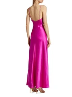 Luciole Silk Bow Maxi Dress